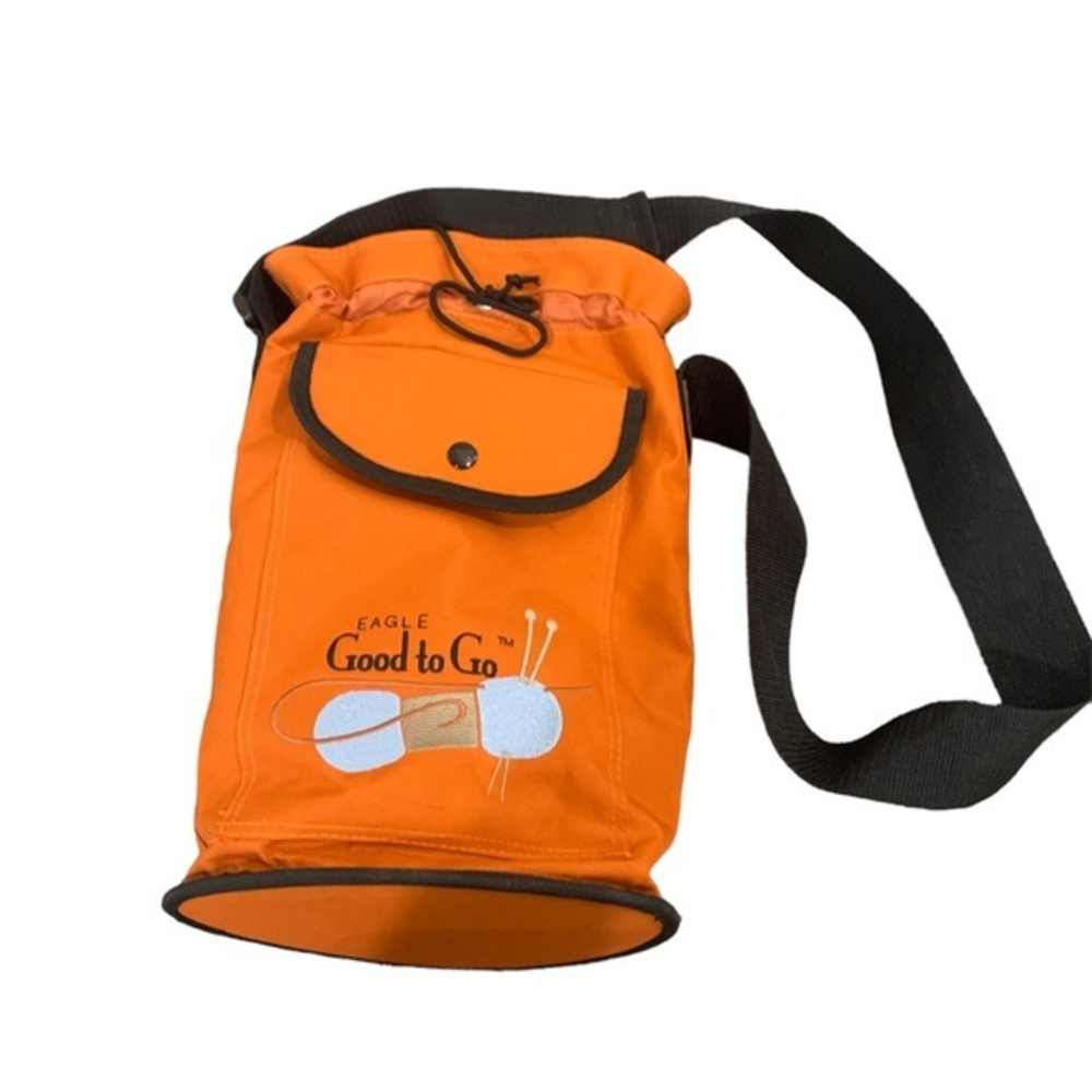 Eagle Good to Go Orange Tote Bag Yarn‎ Knitting Crochet Storage Organizer…